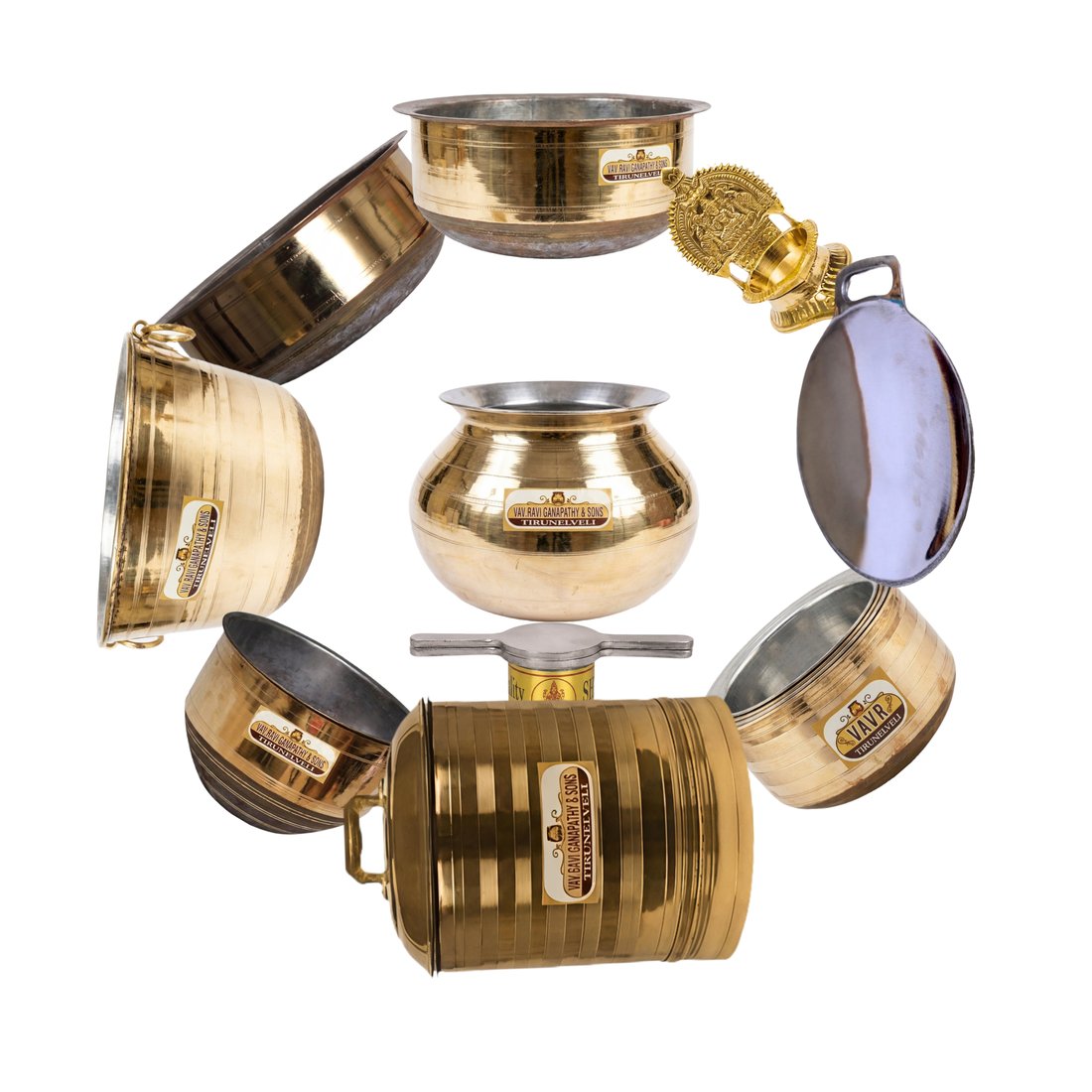 VAV.Ravi Ganapathi & Sons — full range of brass vessels